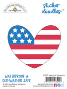 Doodlebug Design - Hometown USA Collection - Sticker Doodle - Heart of America PRE-ORDER
