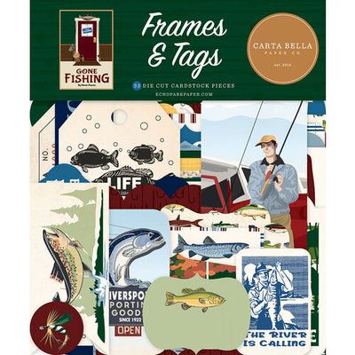 Carta Bella Paper - Gone Fishing Collection - Frames And Tags