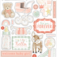Echo Park - It's a Girl - Chipboard Accents - LAST CHANCE!
