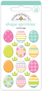 Doodlebug Design - Bunny Hop Collection - Shape Sprinkles - Colored Eggs