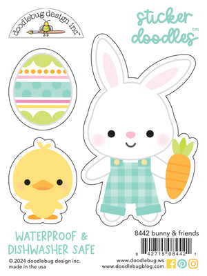 Doodlebug Design - Bunny Hop - Bunny & Friends Stickers