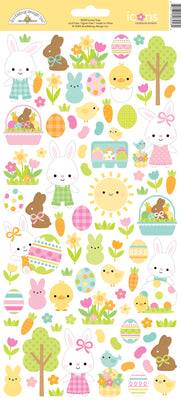 Doodlebug Design - Bunny Hop Collection - Cardstock Stickers - Icons