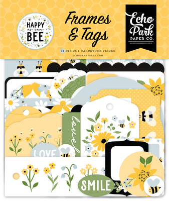 Echo Park - Happy As Can Bee Collection - Frames and Tags
