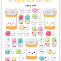 Doodlebug Design - Happy Healing Collection - Shape Sprinkles - Happy Pills