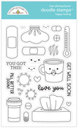 Doodlebug Design - Happy Healing Collection - Clear Photopolymer Stamps