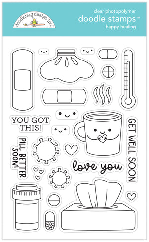 Doodlebug - Happy Healing - Clear Photopolymer Stamps