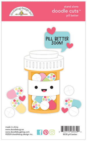 Doodlebug Design - Happy Healing Collection - Metal Dies - Pill Better