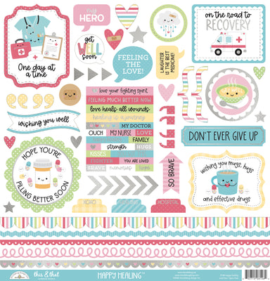 Doodlebug Design - Happy Healing Collection - Cardstock Stickers - This And That