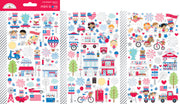 Doodlebug Design - Hometown USA Collection - Sticker Doodle - Mini Icon PRE-ORDER