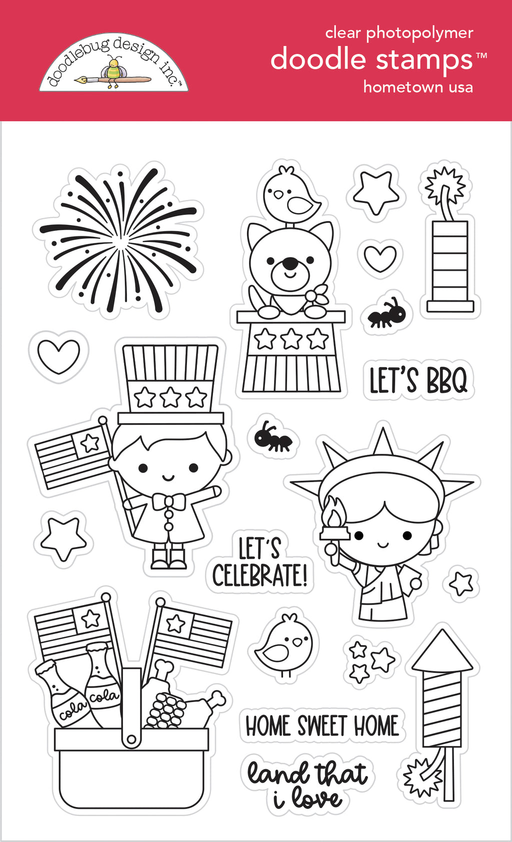 Doodlebug Design - Hometown USA Collection - Doodle Stamp - Hometown USA PRE-ORDER