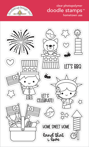 Doodlebug Design - Hometown USA Collection - Doodle Stamp - Hometown USA PRE-ORDER