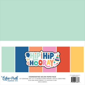 Echo Park - Hip Hip Hooray Collection - 12 x 12 Paper Pack - Solids