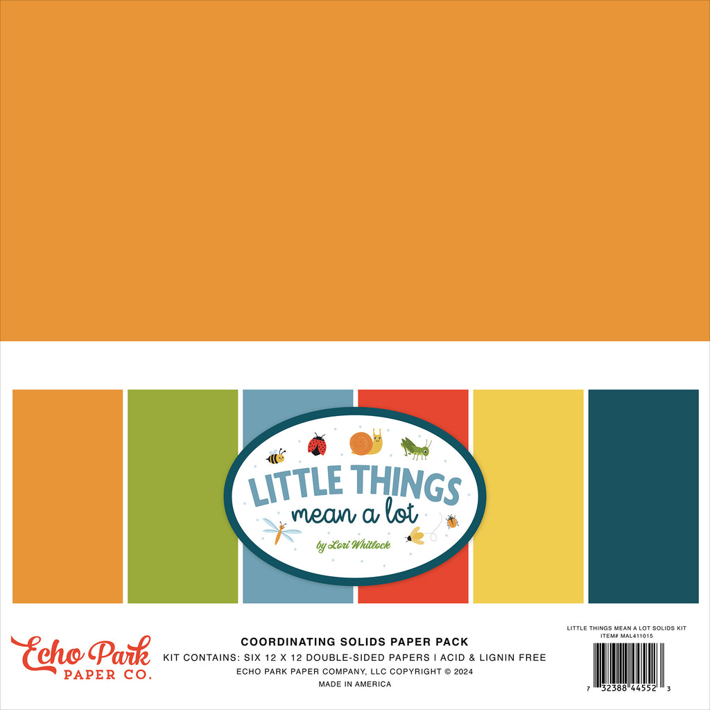 Echo Park - Little Things Mean A Lot Collection - 12 x 12 Paper Pack - Solids