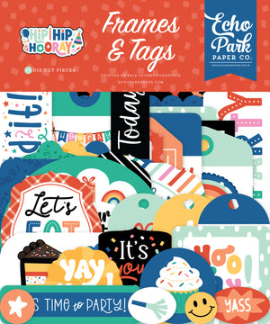 Echo Park - Hip Hip Hooray Collection - Ephemera - Frames And Tags *LAST CHANCE*
