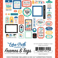 Echo Park - Hip Hip Hooray Collection - Ephemera - Frames And Tags *LAST CHANCE*