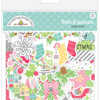 Doodlebug Design - Tinsel Time Collection - Ephemera - Bits And Pieces