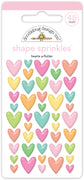 Doodlebug Design - Butterfly Kisses Collection - hearts a-flutter shape sprinkles