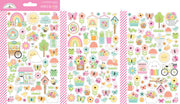 Doodlebug Design - Butterfly Kisses Collection - mini icons stickers