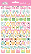 Doodlebug Design - Butterfly Kisses Collection - puffy icons stickers