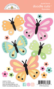 Doodlebug Design - Butterfly Kisses Collection - flutterbies doodle cuts