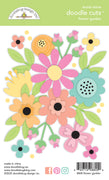 Doodlebug Design - Butterfly Kisses Collection - flower garden doodle cuts