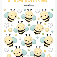 Doodlebug Design - Bee Happy Collection - honey bees shape sprinkles