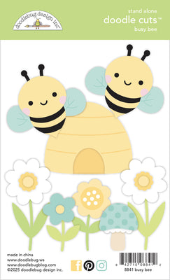 Doodlebug Design - Bee Happy Collection - busy bee doodle cuts
