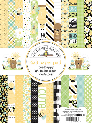 Doodlebug Design - Bee Happy Collection - bee happy 6x8 paper pad