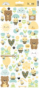 Doodlebug Design - Bee Happy Collection - bee happy icons stickers