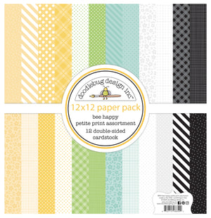 Doodlebug Design - Bee Happy Collection - bee happy petite prints assortment pack