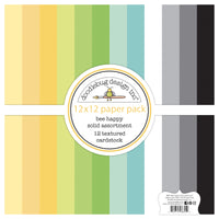 Doodlebug Design - Bee Happy Collection - bee happy textured cardstock assortment pack