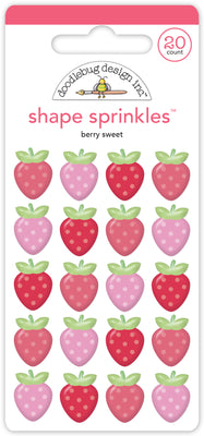 Doodlebug Design - Berry Sweet Collection - Shape Sprinkles