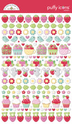 Doodlebug Design - Berry Sweet Collection - puffy icons stickers