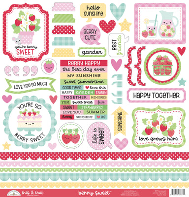 Doodlebug Design - Berry Sweet Collection - this & that stickers