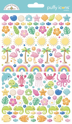 Doodlebug Design Summer Fun Puffy Icon Stickers