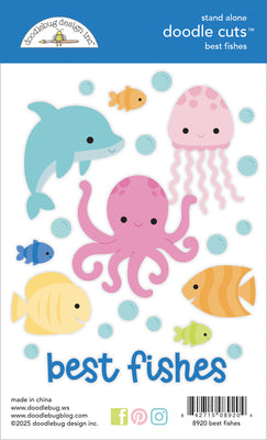 Doodlebug Design Summer Fun Best Fishes Doodle Cuts