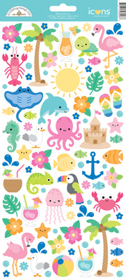 Doodlebug Design Summer Fun Icon Stickers