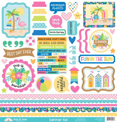 Doodlebug Design Summer Fun This & That Sticker Sheet