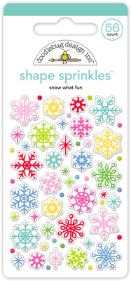 Doodlebug Design - Oh What Fun Collection - Shape Sprinkles - Snow What Fun