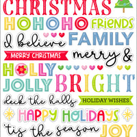 Doodlebug Design - Oh What Fun - Puffy Words Stickers