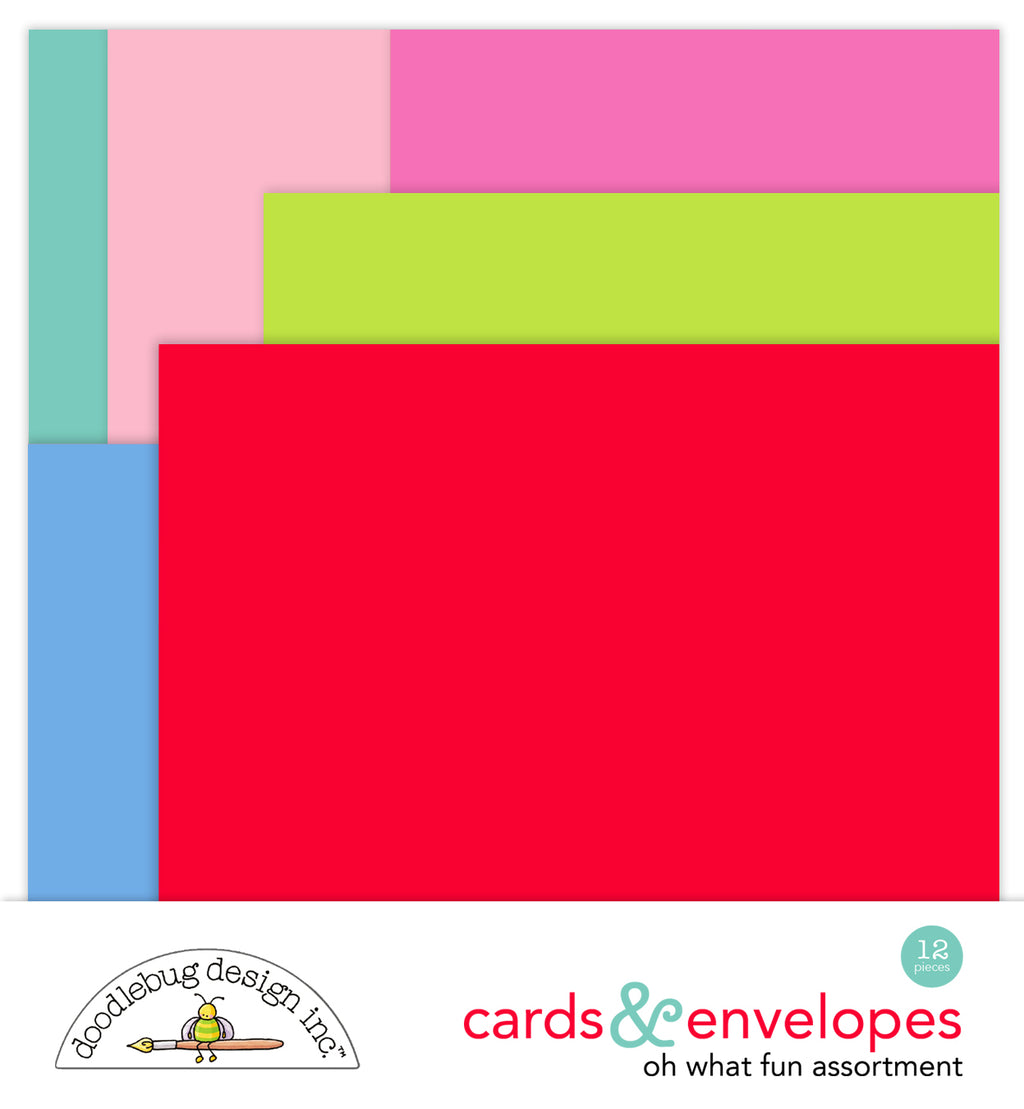 Doodlebug Design -Oh What Fun - Assortment Cards & Envelopes