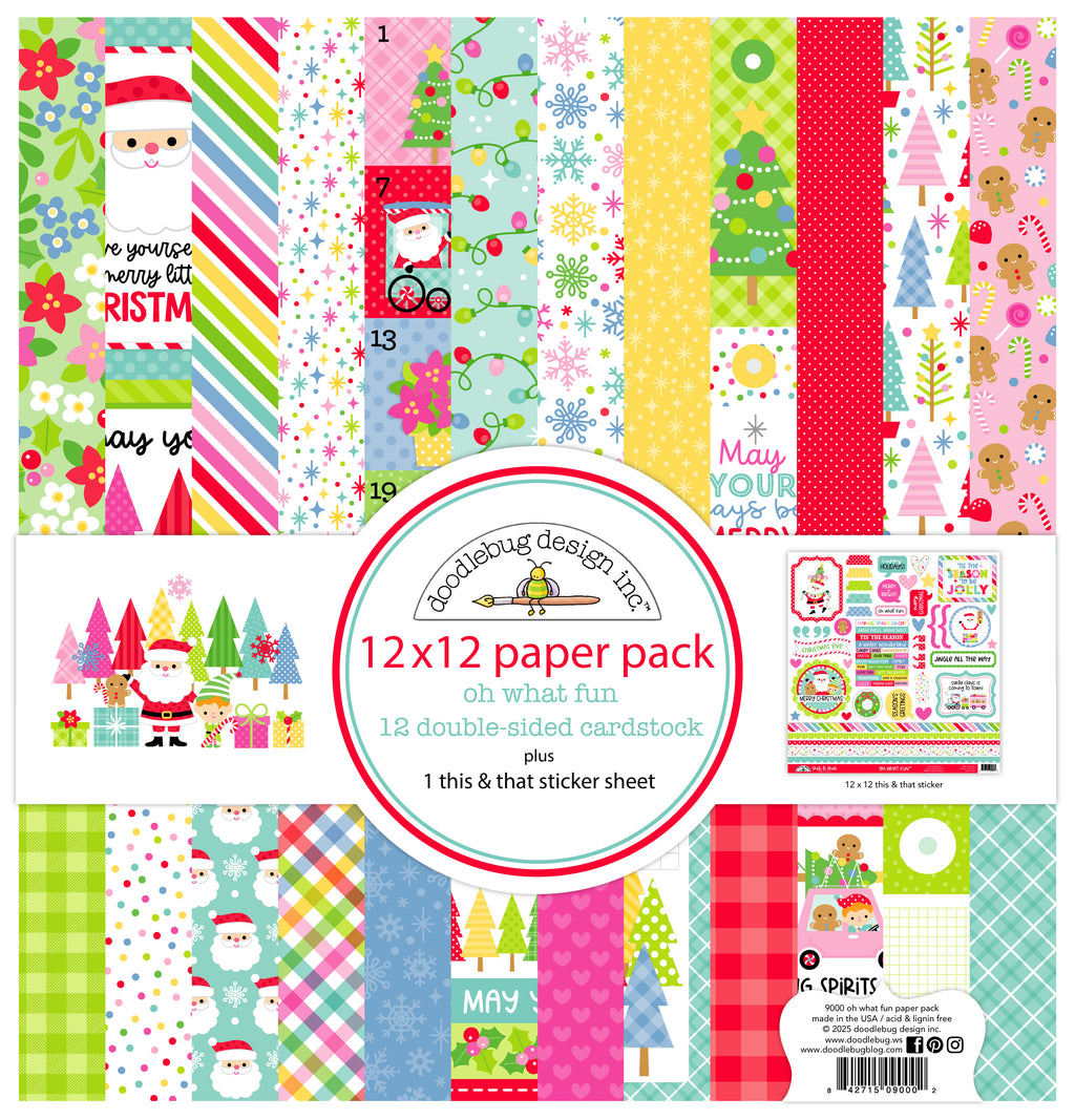 Doodlebug Design - Oh What Fun - Paper Pack