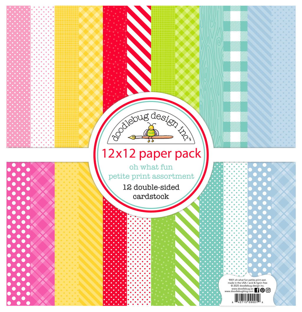 Doodlebug Design - Oh What Fun - Petite Prints Assortment Pack