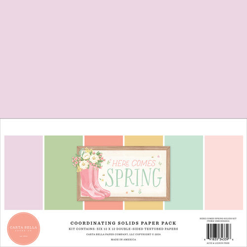 Carta Bella - Here Comes Spring - Solids 12x12 Paper Kit
