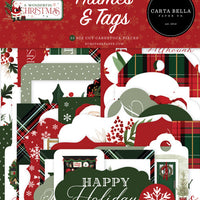 Carta Bella Paper - A Wonderful Christmas Collection - Ephemera - Frames and Tags *LAST CHANCE*