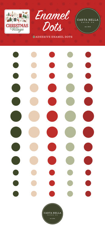Carta Bella Paper - Christmas Village Collection - Enamel Dots *LAST CHANCE*