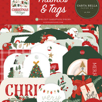 Carta Bella Paper - Christmas Village Collection - Ephemera - Frames And Tags