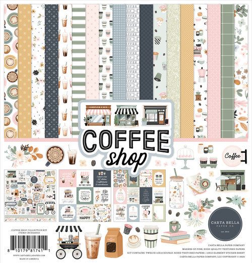 Carta Bella Paper - Coffee Shop Collection - 12 x 12 Collection Kit  *LAST CHANCE*