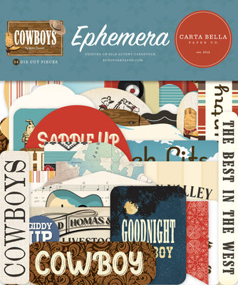 Carta Bella Paper - Cowboys Collection - Ephemera *LAST CHANCE*