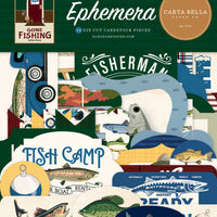 Carta Bella Paper - Gone Fishing Collection - Ephemera *LAST CHANCE*